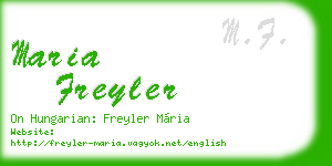 maria freyler business card